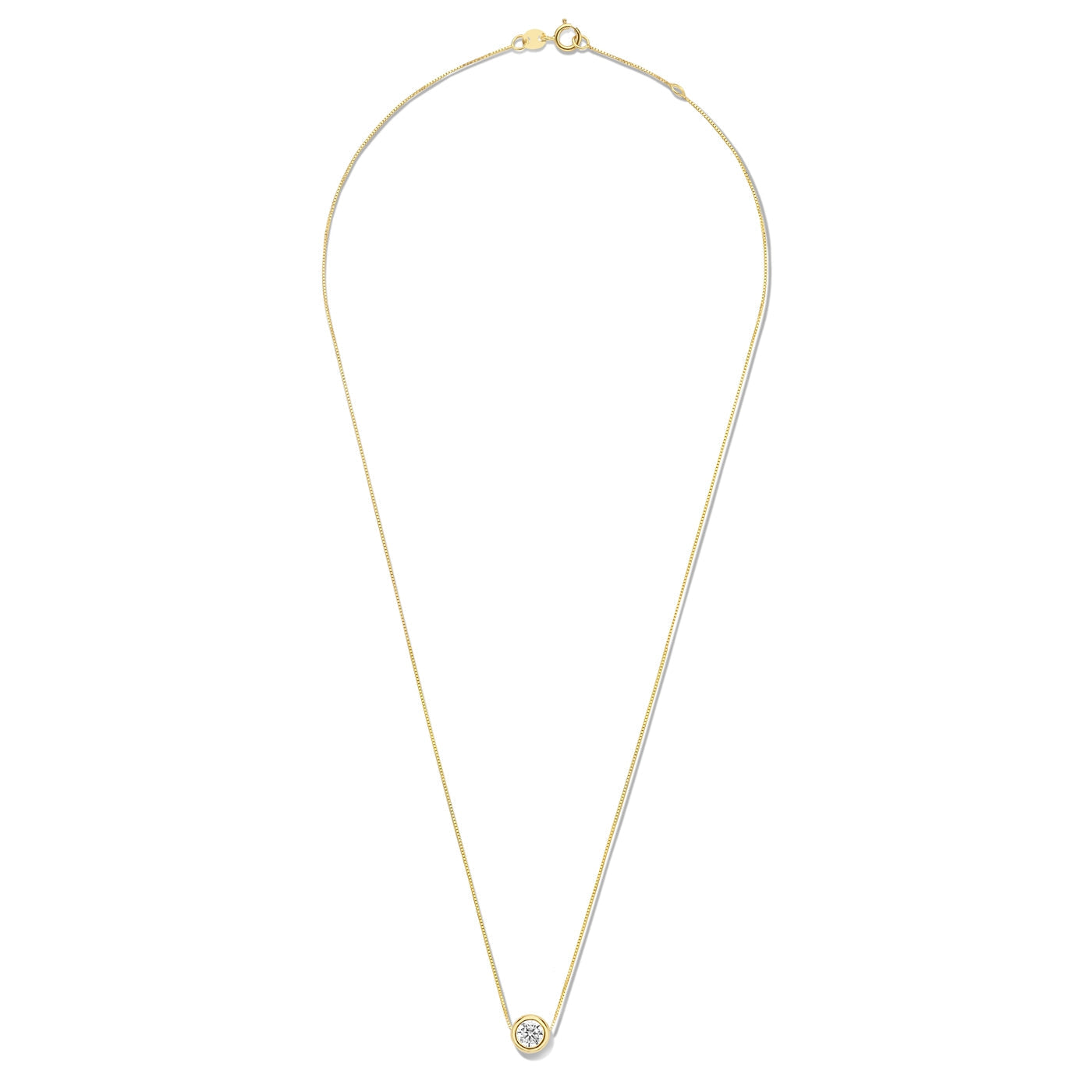 Rivoli Aélys 14k gold necklace with zirconia