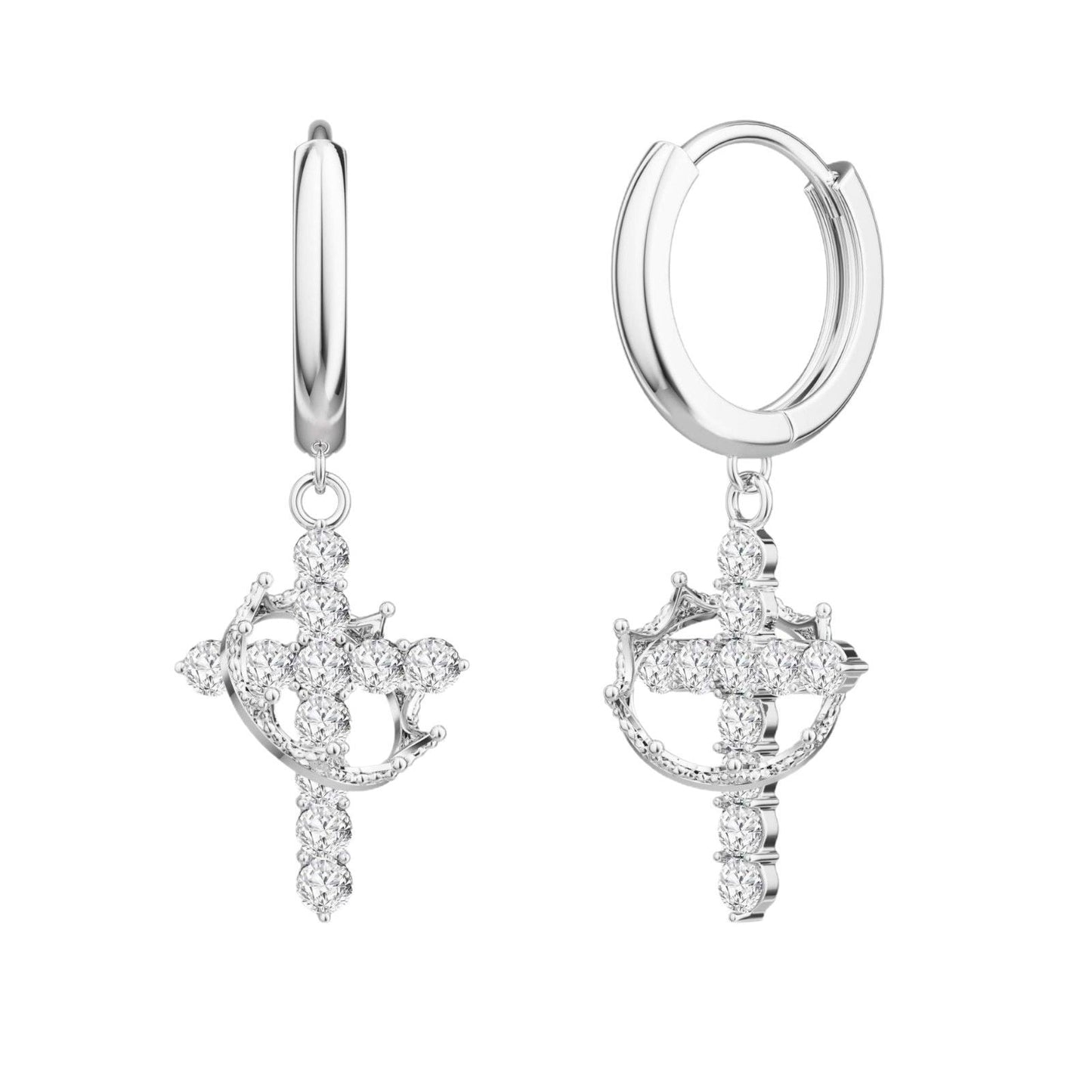 The Forever Cross & Crown Earrings