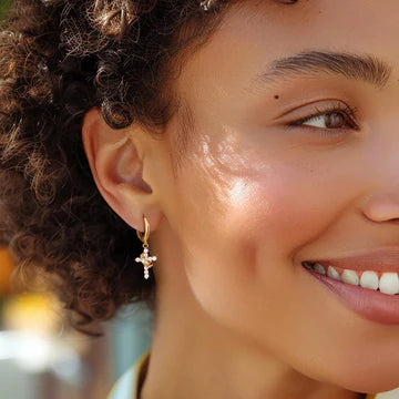 The Forever Cross & Crown Earrings