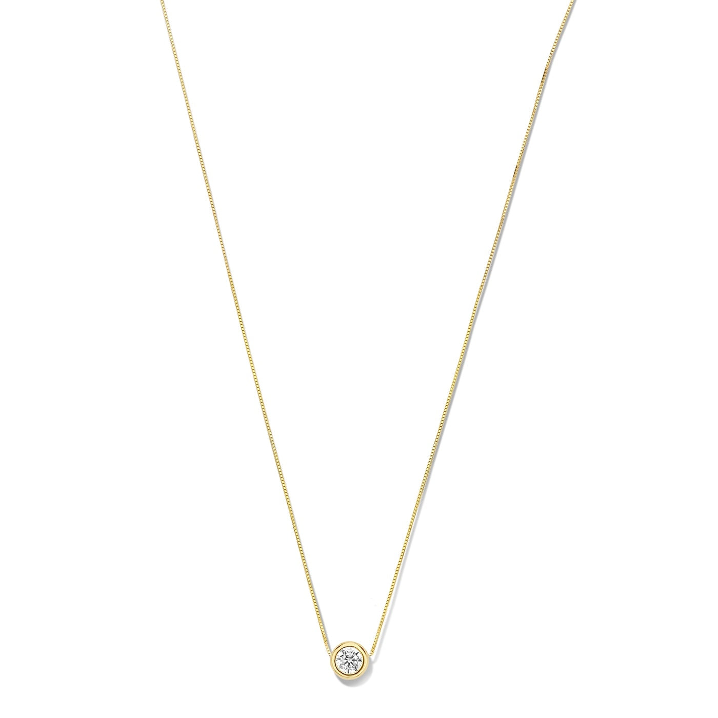 Rivoli Aélys 14k gold necklace with zirconia