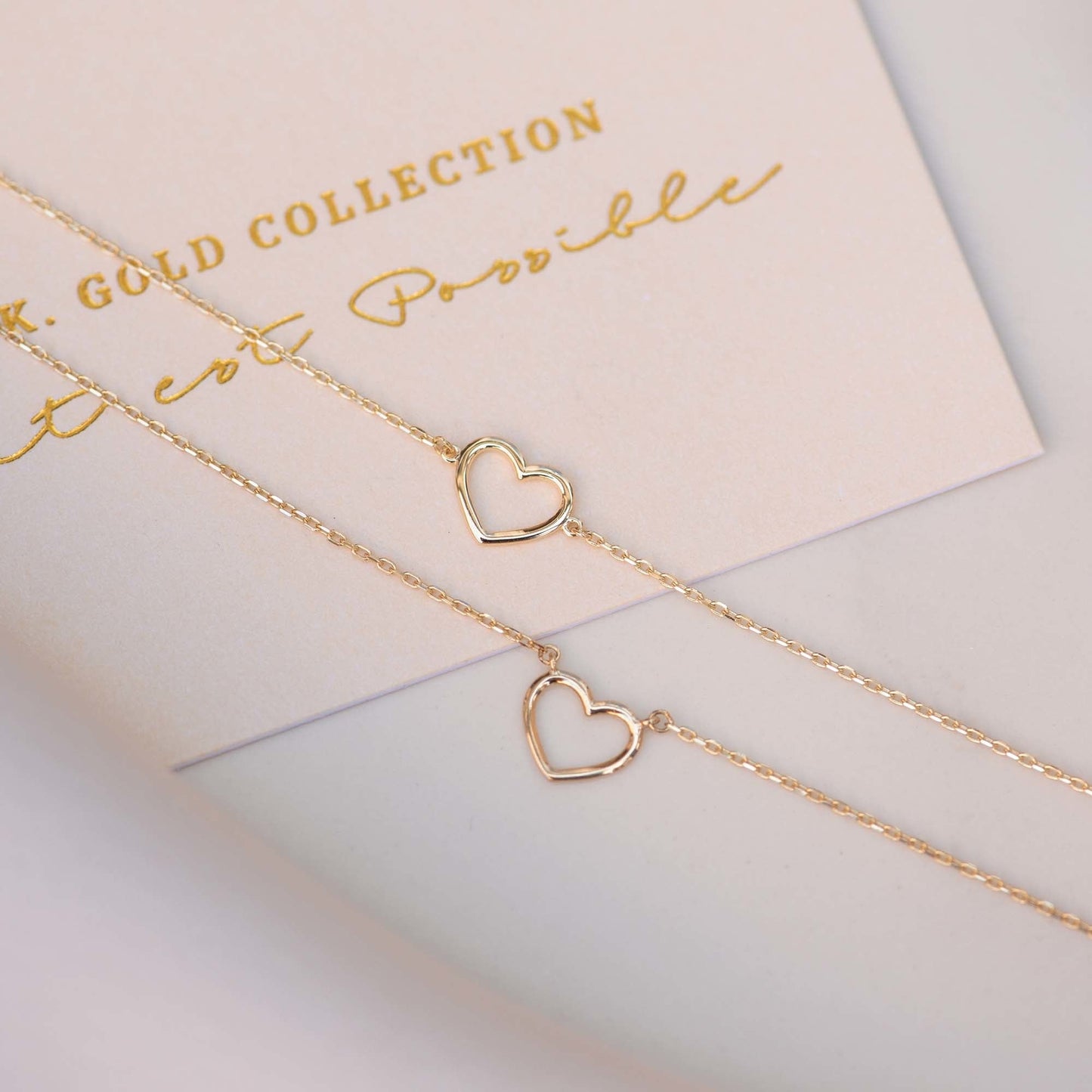 Belleville Amore 14 karat gold necklace with heart