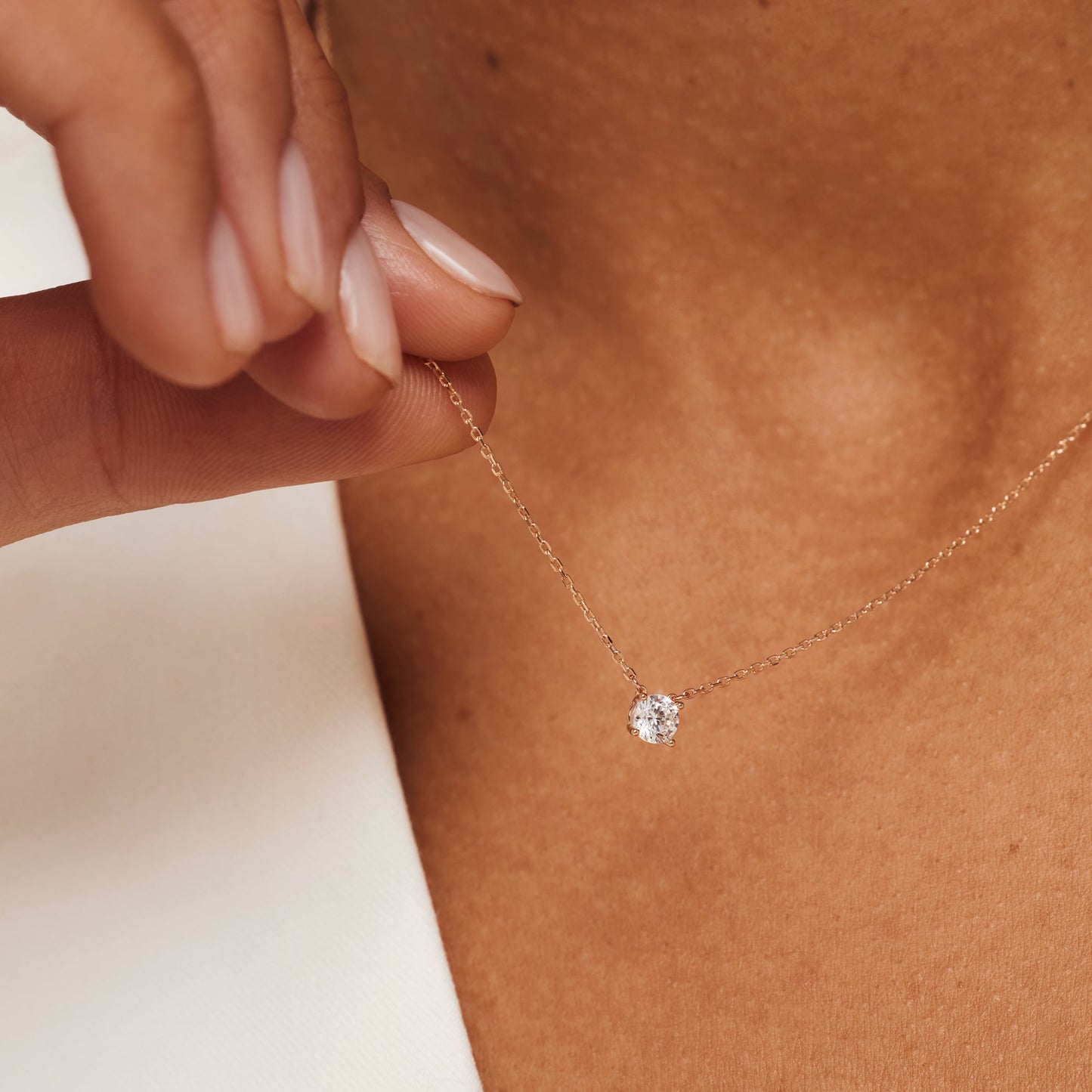 Garance Eternity – Zirconia & Rose Gold Necklace