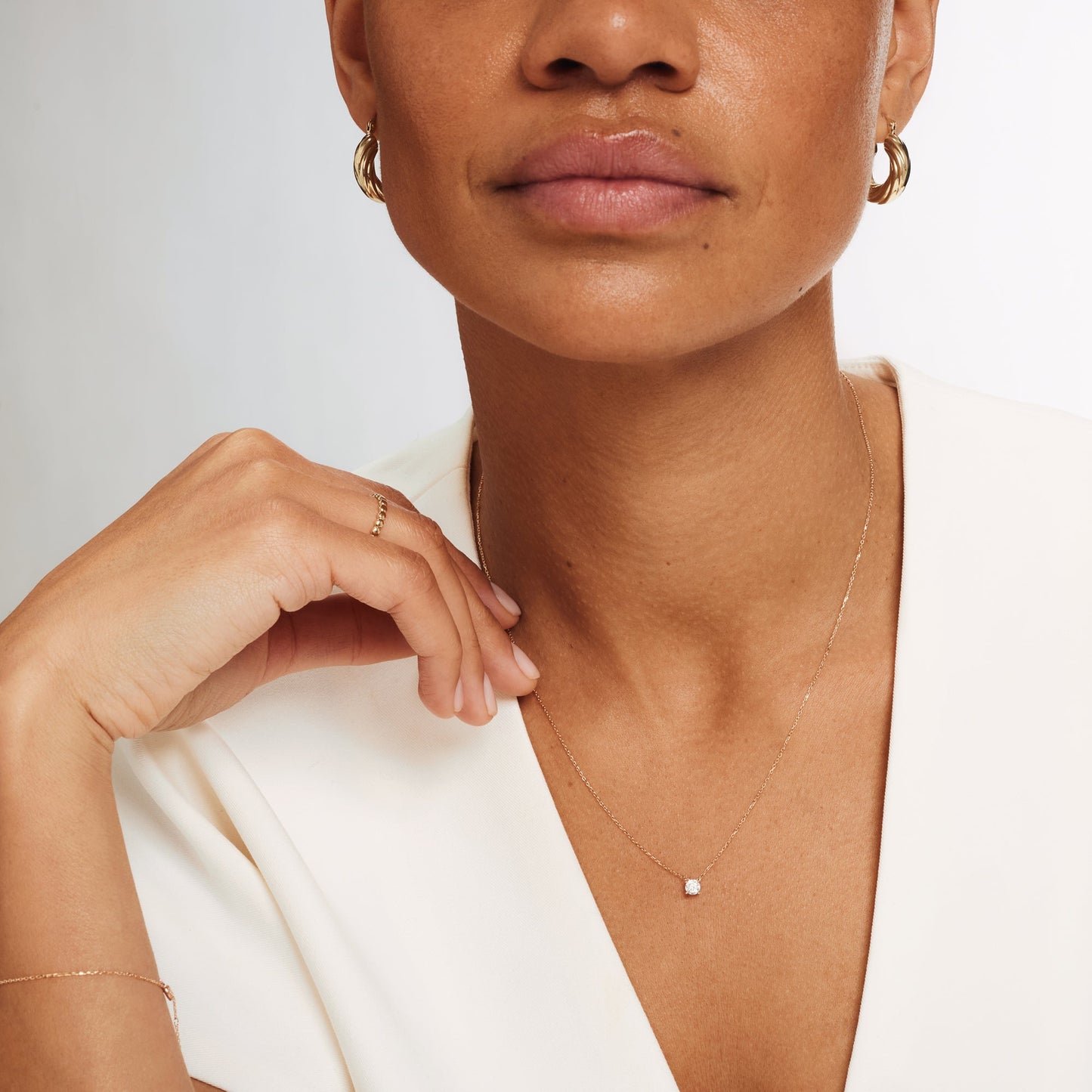Garance Eternity – Zirconia & Rose Gold Necklace