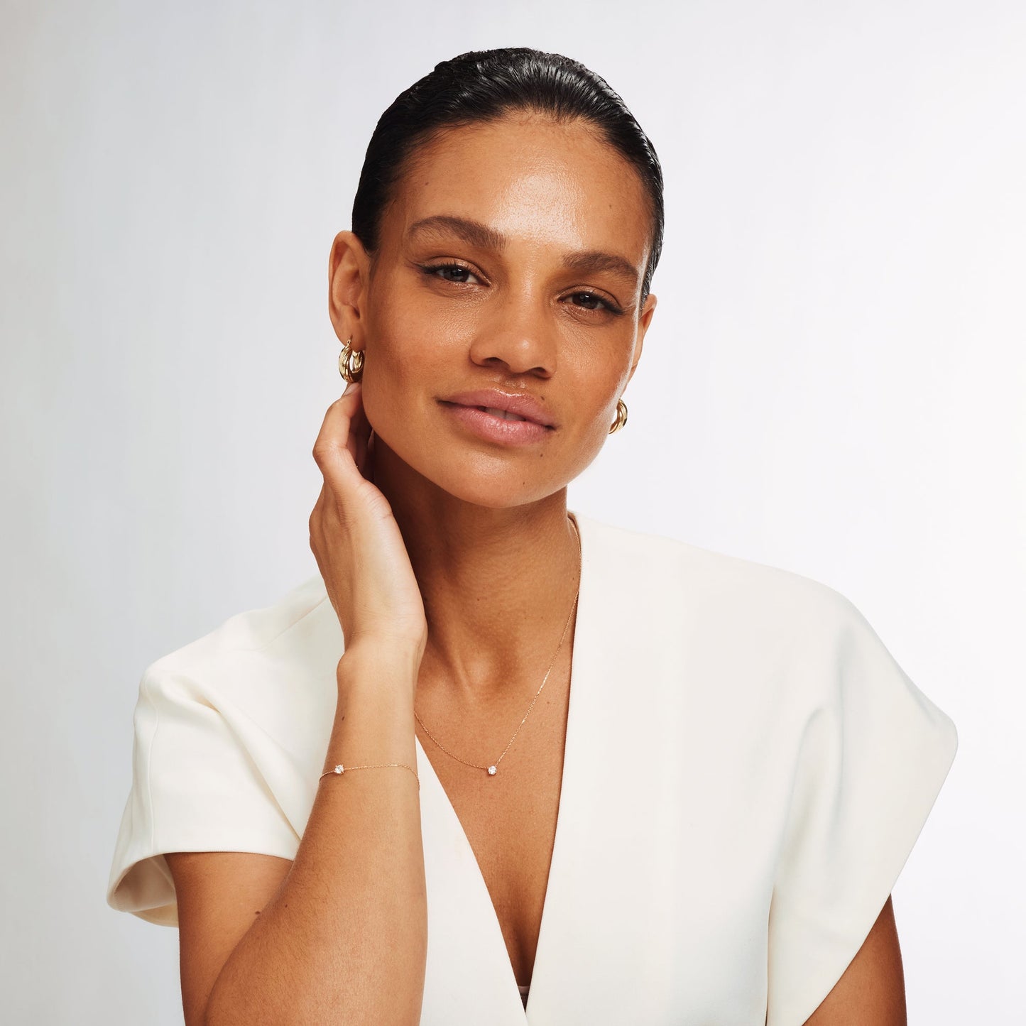 Garance Eternity – Zirconia & Rose Gold Necklace