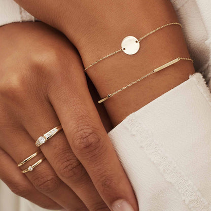 Golden Jeanne – Coin Detail Bracelet in 14K