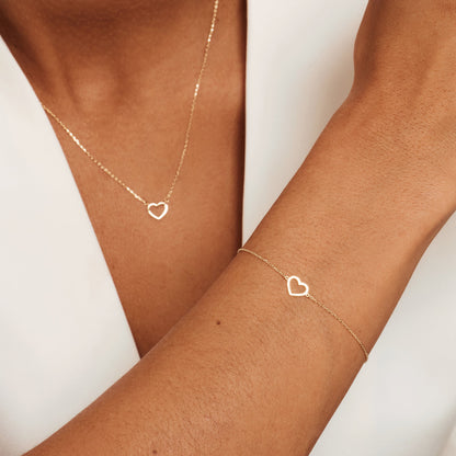 Belleville Amore 14 karat gold necklace with heart