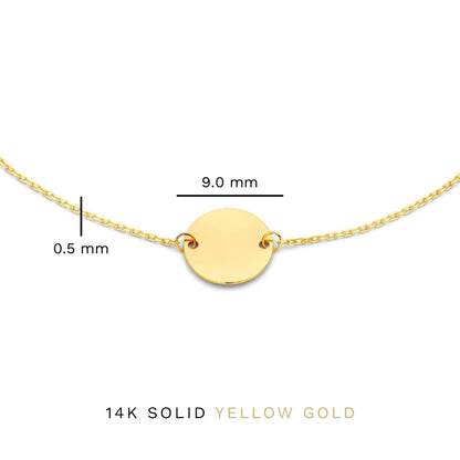 Golden Jeanne – Coin Detail Bracelet in 14K