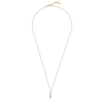 Alice 14 karat gold necklace with 2 rods