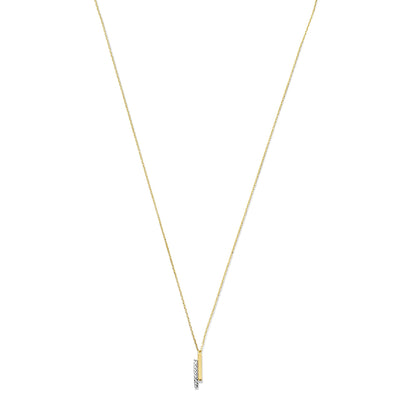 Alice 14 karat gold necklace with 2 rods
