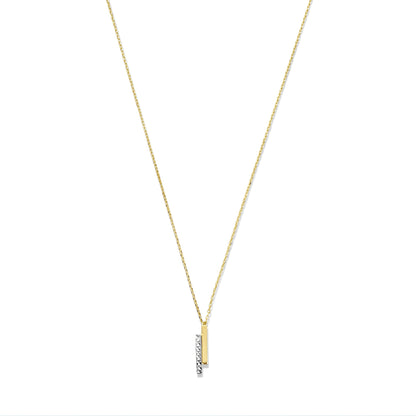 Alice 14 karat gold necklace with 2 rods