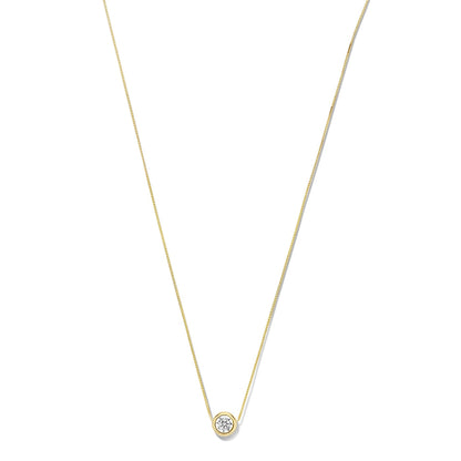 Rivoli Aélys 14k gold necklace with zirconia