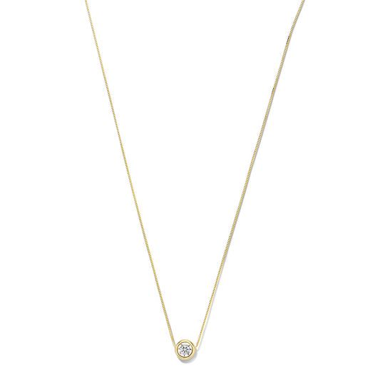 Rivoli Aélys 14k gold necklace with zirconia