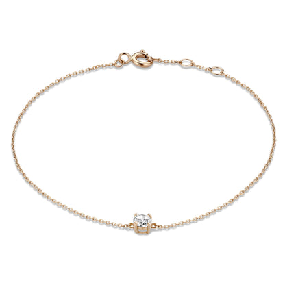 Apolline 14k rose gold bracelet with zirconia stone