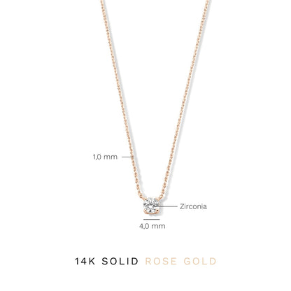 Garance Eternity – Zirconia & Rose Gold Necklace